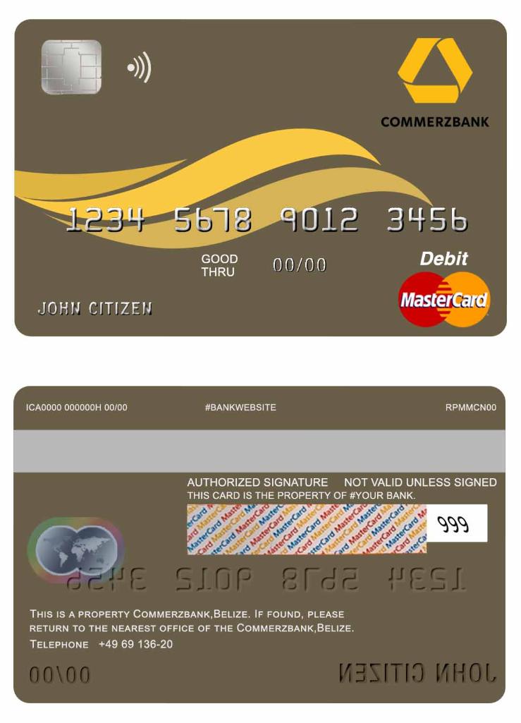 Belize Commerzbank mastercard